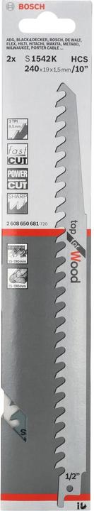 Immagine prodotto Bosch Professional Zubehör Lama per sega circolare S 1542 K, Top per legno, confezione da 2 pz.