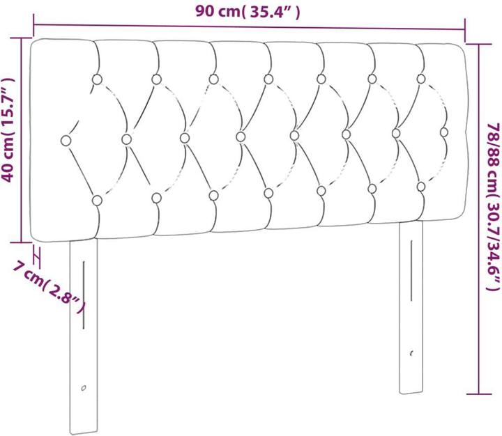 Actual product image VidaXL Daniella (90 x 7 x 88 cm)