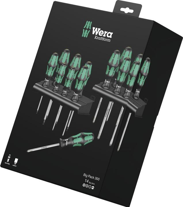 Produktbild Wera Kraftform Big Pack 300 (Torx (TX), Pozidriv-Kreuzschlitz (PZ), Phillipps-Kreuzschlitz (PH))