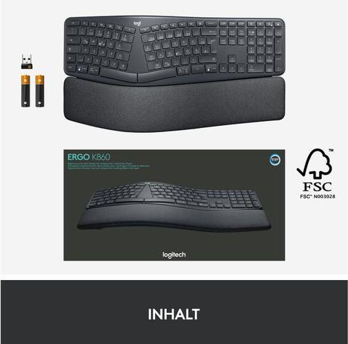 Image du produit Logitech Ergo K860 (CH, Sans fil)