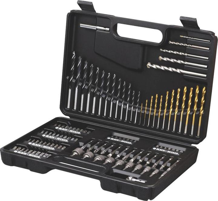 Black & Decker Set di punte per trapano e cacciavite, 109 pezzi (6 mm, 6,5 mm, 5,5 mm, 10 mm, 1,5 mm, 7 mm, 3 mm, 5 mm, 8 mm, 2,5 mm, 3,5 mm, 4,5 mm, 2 mm, 7,5 mm, 4 mm)