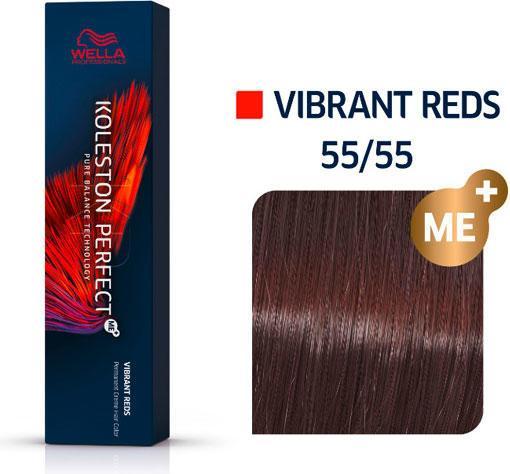 Actual product image Wella Koleston Perfect Me+ Vibrant Reds (55/55 light brown intense mahogany intensive)