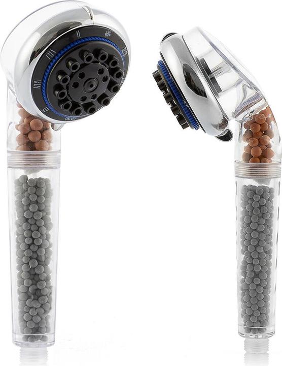Produktbild InnovaGoods Multifunktionaler Mineral-Öko-Duschkopf mit Germanium und Turmalin Pearal (8 Strahlarten)