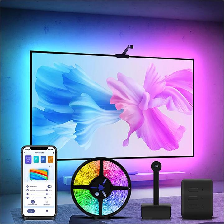 Produktbild Avizar TV Ambilight LED Kit mit Kamera (Mehrfarbig, 1700 cm, Indoor)
