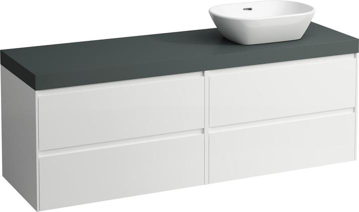 Immagine prodotto Laufen Lani piano lavabo grigio traffico incl. mobiletto, 1 foro a destra, 1570x495x580mm, H40559311