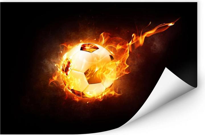 Image du produit Trenddeko Le football en feu (100 x 70 cm)