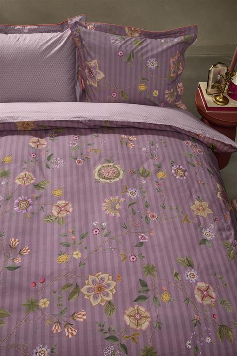 Image du produit PIP Studio Flores Bailando Parure de lit pourpre 135x200cm (1 parure) (Housse de couette, 135x200 cm)