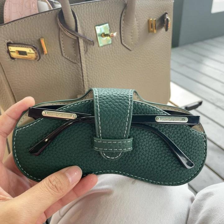 Actual product image Only-Bags.Store PU Leder tragbare Brillen Tasche Sonnenbrille Lagerung Taschen Auto Brille Schutzhülle