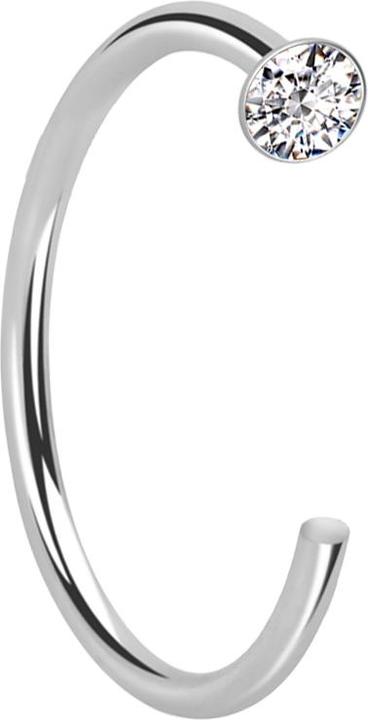 Immagine prodotto Star Piercing Nasenring offen silber Kristall silber (senza ottone, Argento 925)