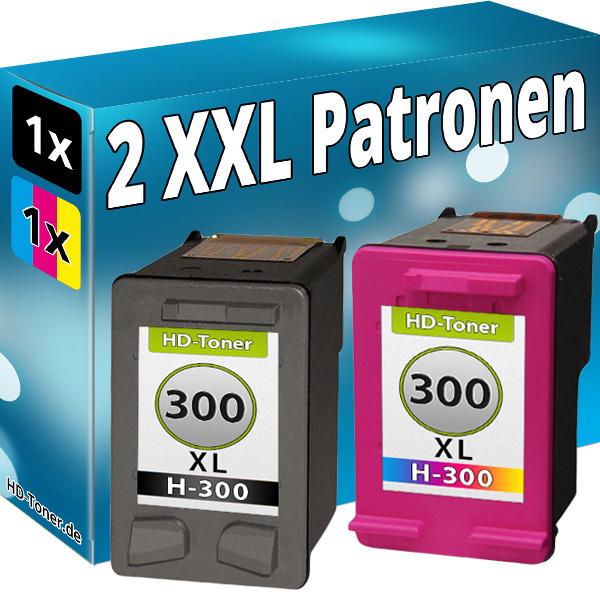 Produktbild Druckfuxx 2x REFILL TINTE PATRONEN für HP 300 XL D1660 D2560 D2660 D5500 D5560 F