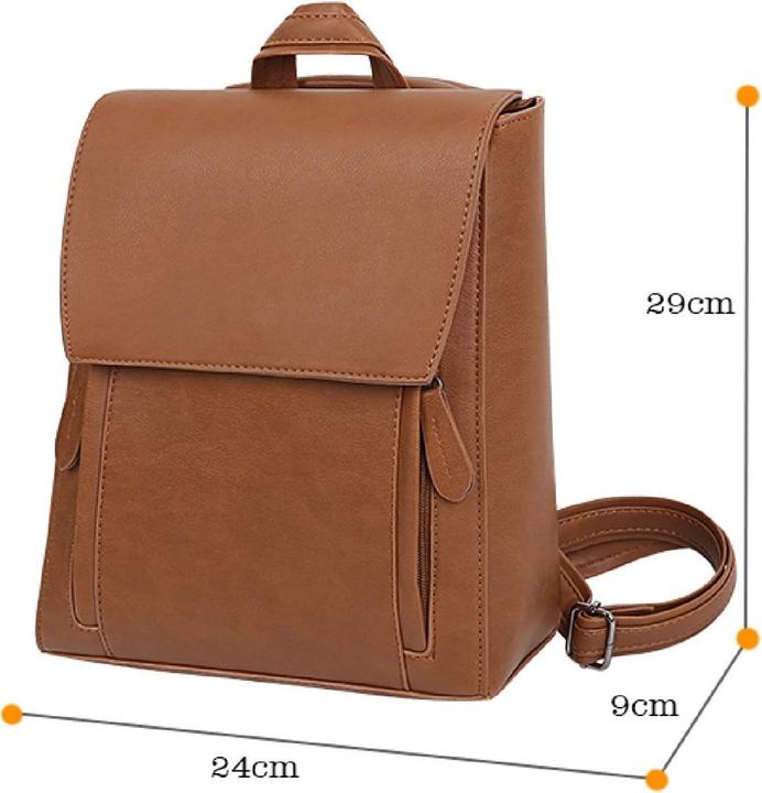Image du produit Only-Bags.Store Petit sac à dos en cuir végétalien à trois voies, sac à dos en caramel, sac à dos en cuir