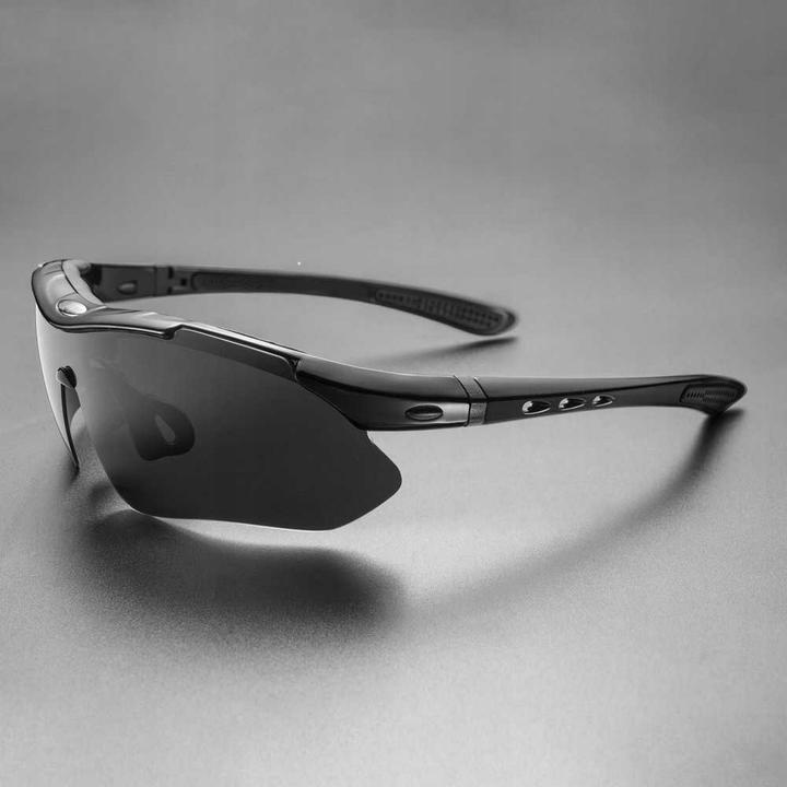 Actual product image Rockbros 10003 polarised cycling glasses - black (Black, Black)