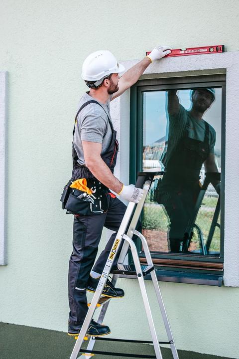 Produktbild Drabest PRO Serie - Trittleiter mit Ablage, klappbar (Mehrzweckleiter)