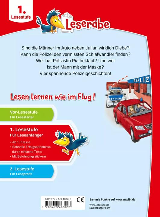 Image du produit Ravensburger Leserabe - 1. Lesestufe: Polizeigeschichten (Allemand, Gerhard Schröder, Katja Reider, 2023)