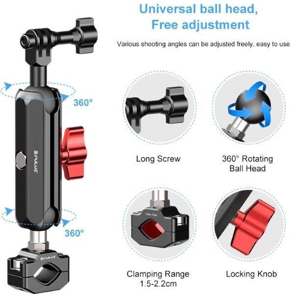 Actual product image Puluz Action Cam Mount Medium Clamp (Various)