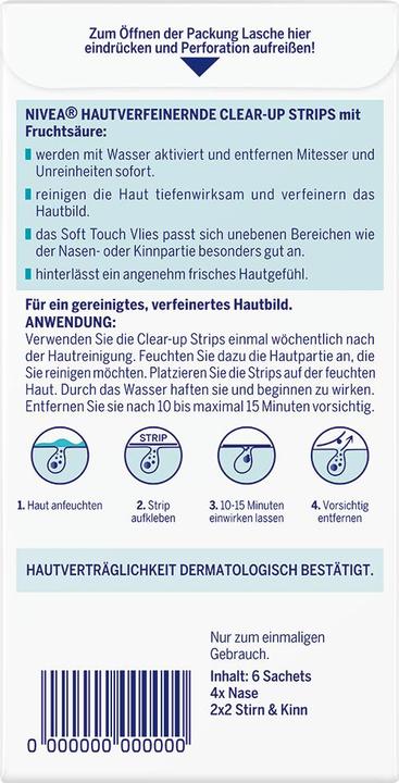 Image du produit NIVEA Bandelettes Clear-up affinant la peau (Nettoyant anti-impuretés, 6000 ml)