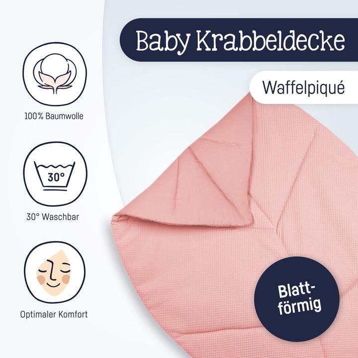 Produktbild Julius Zöllner Krabbeldecke Blatt Waffelpiqué
