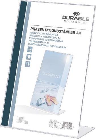 Actual product image Durable Presentation stand L-stand A4 high 2 pcs 859619 (A4)