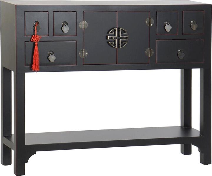 Produktbild DKD Home Decor Console Fir Black 95 x 24 x 79 cm MDF Wood