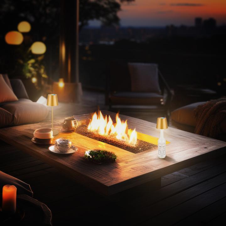 Image du produit Briloner RGB/W Accu lampe de table, IP44, 2,5W, couleur or incl. bottle cap
