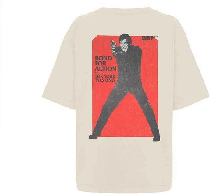 Actual product image James Bond Unisex Adult For Your Eyes Only Bond For Action T-Shirt (L)