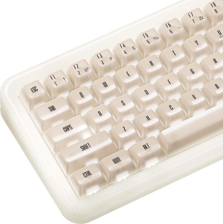 Actual product image Akko YU01 White Jade Gaming-Tastatur, RGB - 65%, V3 Piano Pro Switches (ISO) (US, Cable, Wireless)