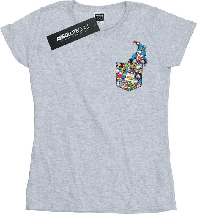 Captain America Faux Pocket TShirt (XL)