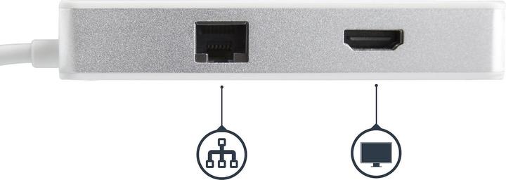Actual product image StarTech USB C Multiport Adapter - 4K HDMI - SD/SDHC/SDXC Slot - Power Supply - USB-C to USB Adapter -... (Docking port (proprietary), 1 Ports)