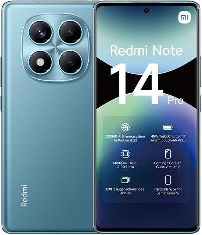 Xiaomi Redmi Note 14 Pro (512 GB, Ocean Blue, 6.67", Dual SIM, 200 Mpx, 4G)