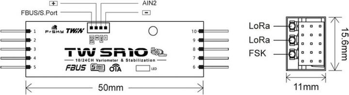 Actual product image FrSky TW SR10 Empfänger