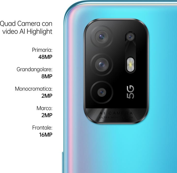 Image du produit OPPO A94 5G (128 Go, Bleu Cosmo, 6.43", Double SIM, 48 Mpx, 5G)