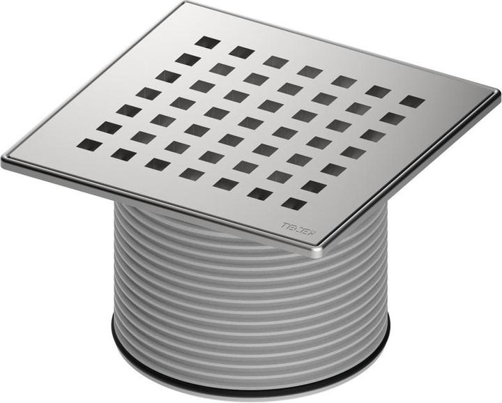TECE TECEdrainpoint S Rostrahmen, Edelstahl, 142x142mm, inkl. Designrost quadratum (150 mm)