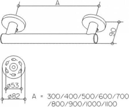 Image du produit Keuco Poignée de maintien Plan Care 40 cm chrome 34901