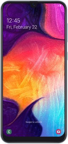 Produktbild Samsung Galaxy A50 (128 GB, White, 6.40", Dual SIM + SD, 25 Mpx, 4G)