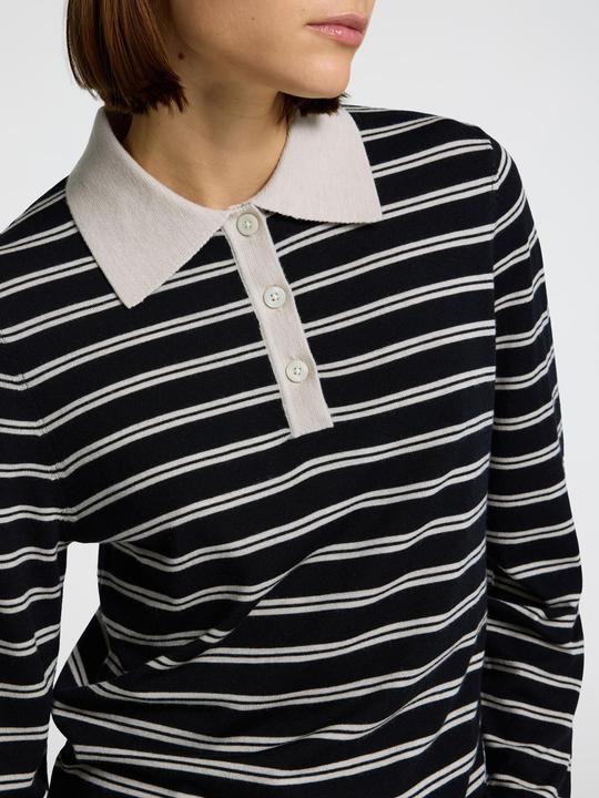 Actual product image Selected Femme 100% Merinowoll Langarm-Poloshirt (XS)