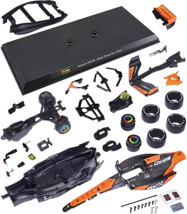Actual product image Bburago McLaren F1 MCL38 1/24 Kit Norris 2024