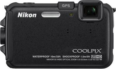 Produktbild Nikon Coolpix AW100, 16MP, Wasserfest, 5x Zoom, Schwarz (1/2,3'')