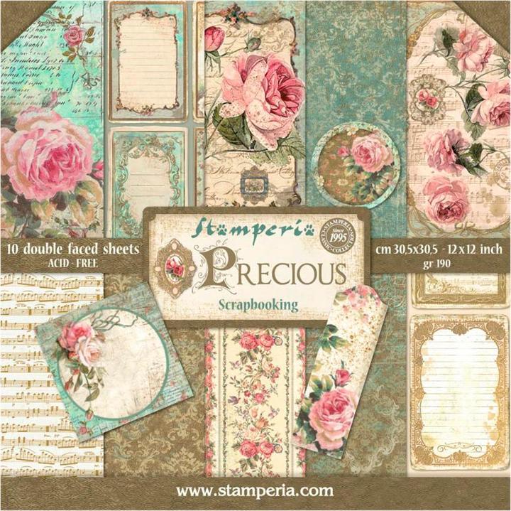Actual product image Stamperia Scrapbook block "Precious" (190 g/m², 10 x)