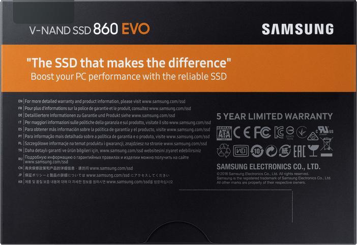 Actual product image Samsung 860 EVO Basic (2000 GB, 2.5")