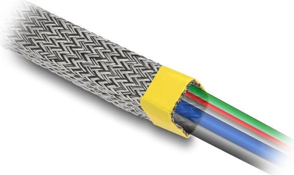 Produktbild Delock Geflechtschlauch zur EMI Abschirmung dehnbar 10 m x 10 mm (Kabelschlauch, 1000 cm)