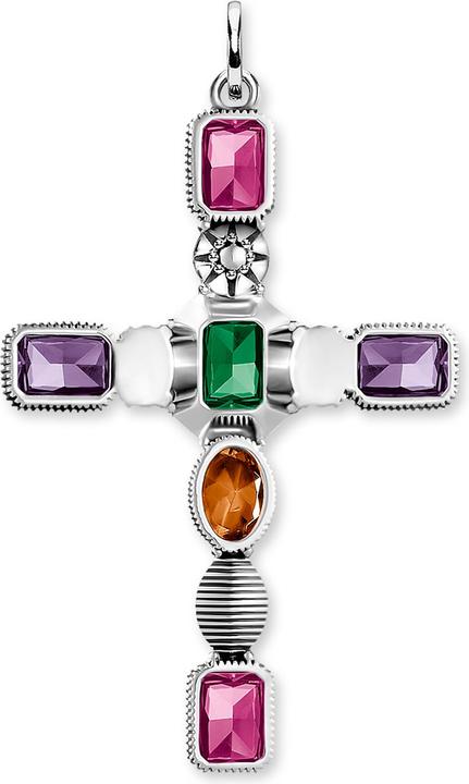 Immagine prodotto Thomas Sabo Ciondolo croce pietre colorate (Argento 925, Madreperla)