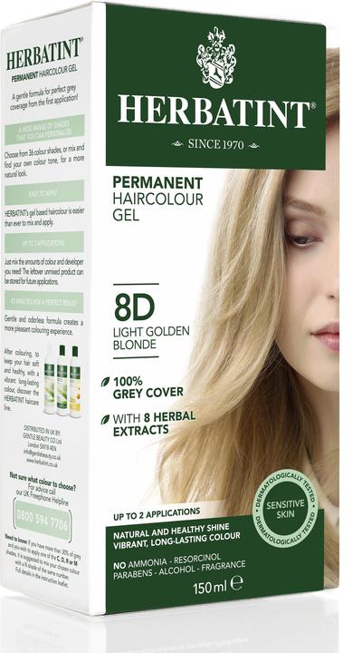 Image du produit Herbatint Gel colorant pour cheveux 8D blond doré clair (8D Blond or pâle blond clair)