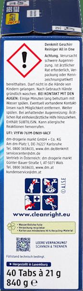 Actual product image dm Denkmit Multi-Power 12 (Tabs, 40 Washing cycles)