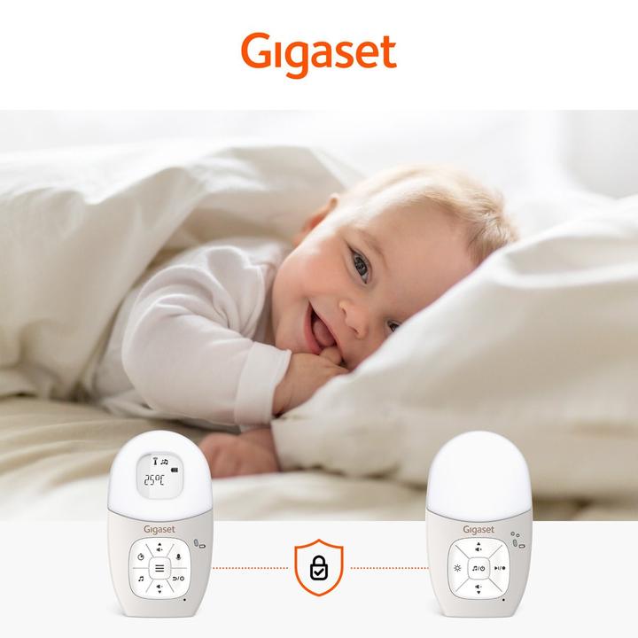 Immagine prodotto Gigaset Baby 100 Audio Babyphone warm grey (Audio del baby monitor, 300 m)