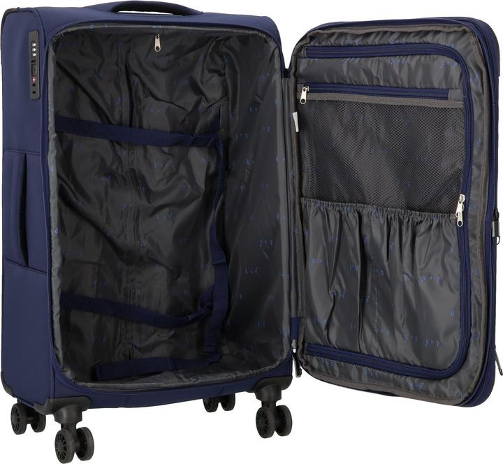Produktbild D&N Travel Line 9504 4 Rollen Trolley M 67 cm mit Dehnfalte (67 l, M (50 - 90l))