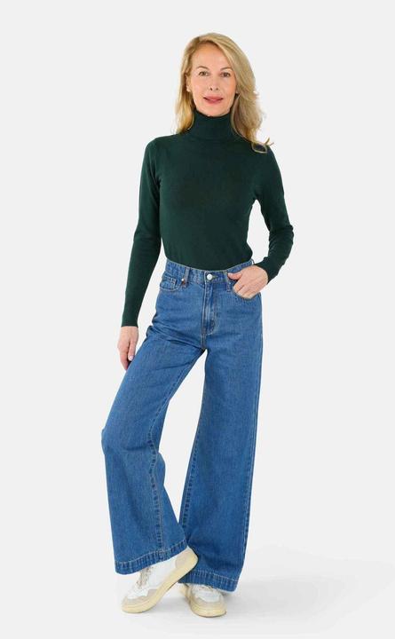 Actual product image F.A.M. Paris 's wide mid-rise cotton jeans fleure (XS)