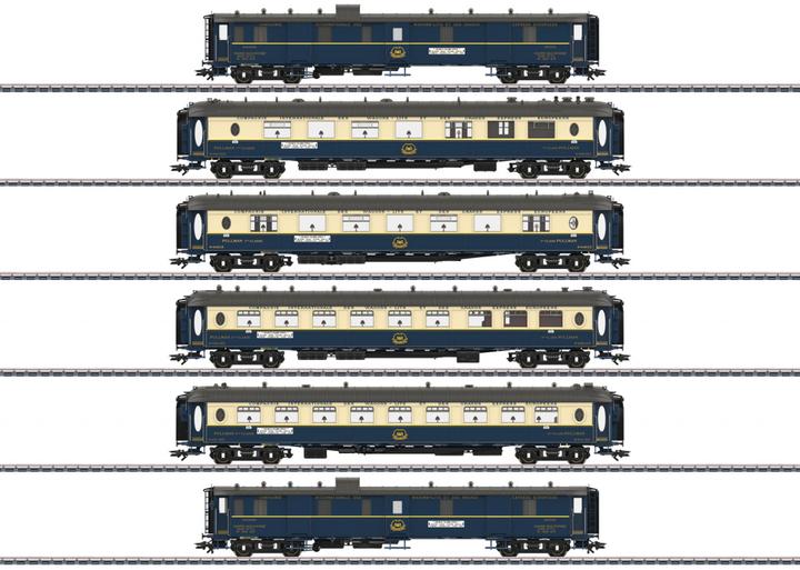 Actual product image Märklin 42470 H0 Pullman Car Set "Edelweiss" of the CIWL (Track IIG)