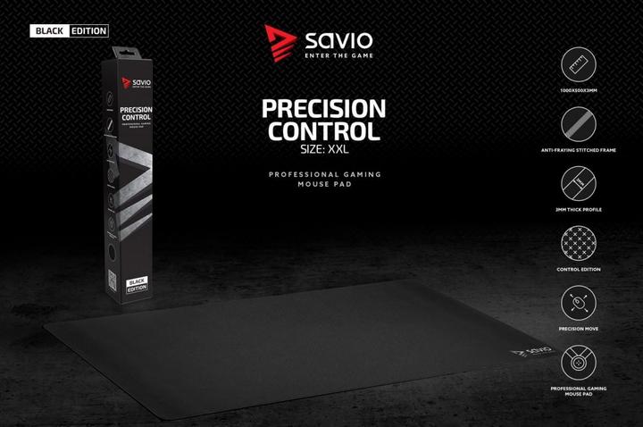 Actual product image Savio Black Edition Precision Control XXL Game Mouse Pad Black (XXL)