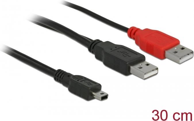 Produktbild Delock 2 x USB-A - USB mini 5-pol (0.30 m, USB 2.0)