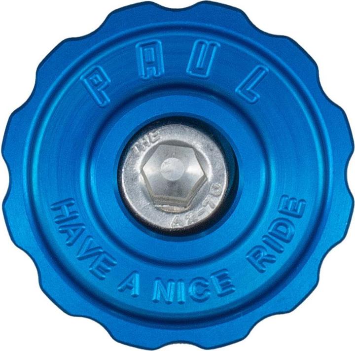 Paul Component Engineering Paul Component Stem Cap, 1 1/8", blue